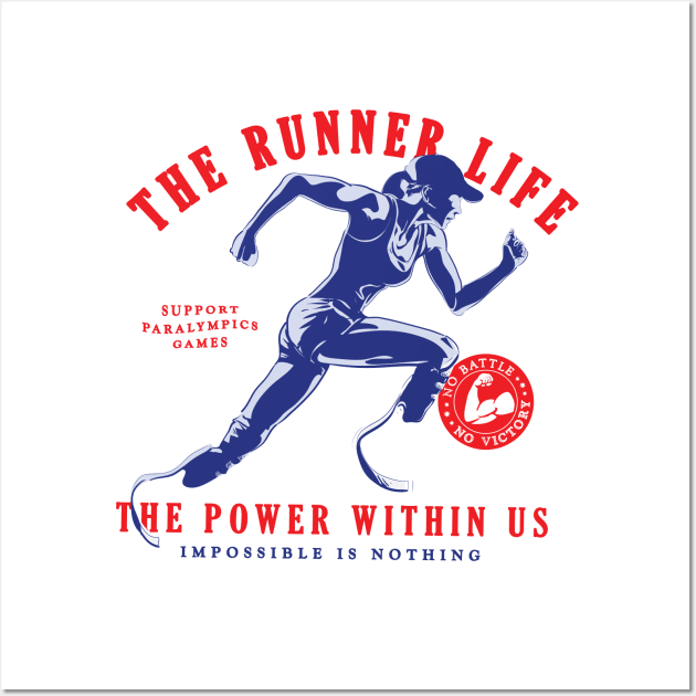 The Runner Life - The Power Within Us ( Lady Version ) Wall Art by Wulfland Arts